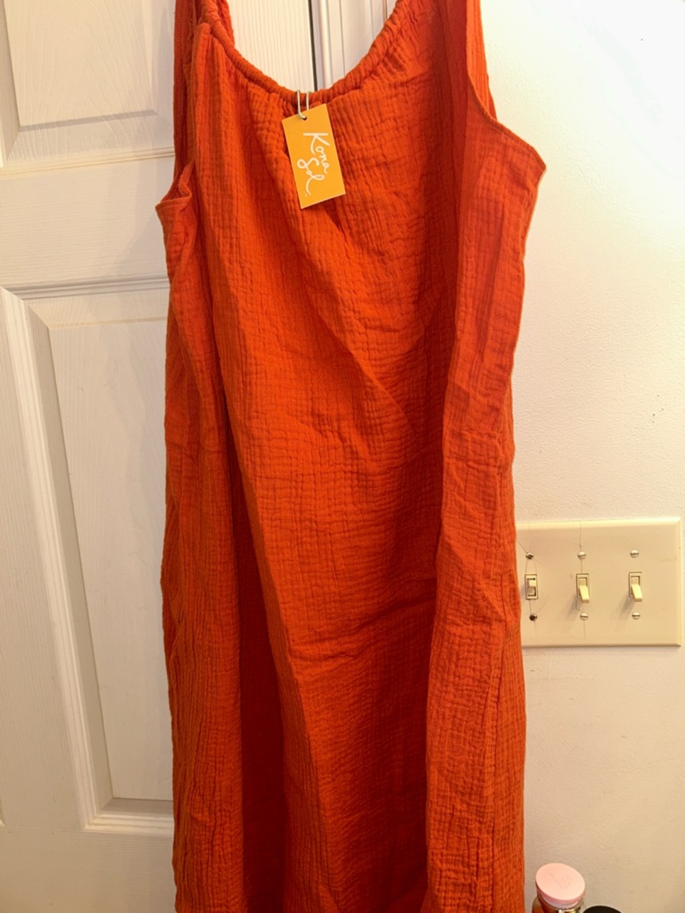 Target Orange Sleeveless Textured Maxi Dress